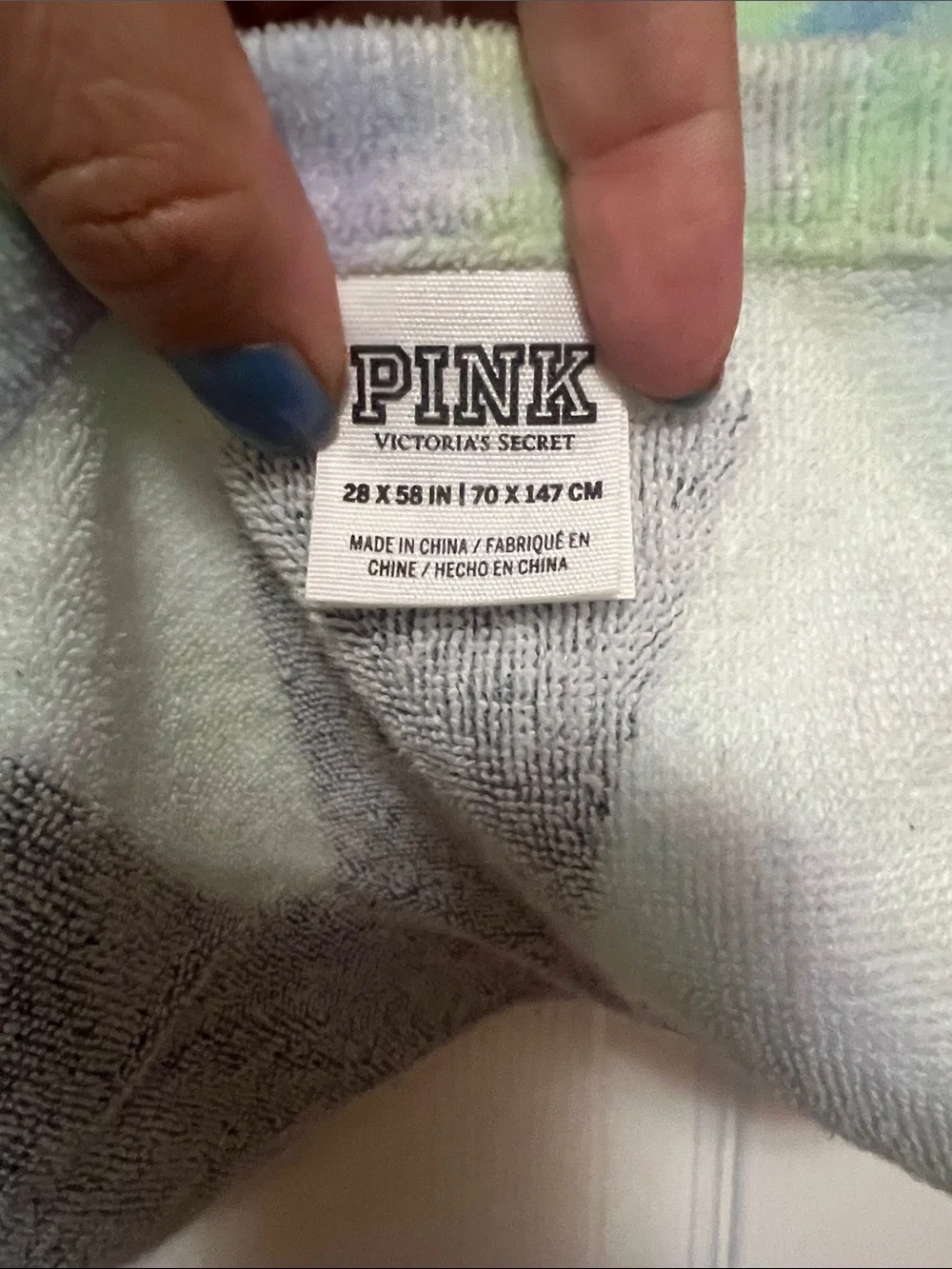 PINK vs Black Bikini Set with tie dye towel